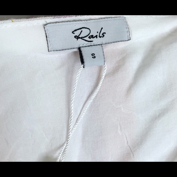 NWT Rails Clement Pink Striped Strappy Button Front Midi Dress - Picture 3 of 7